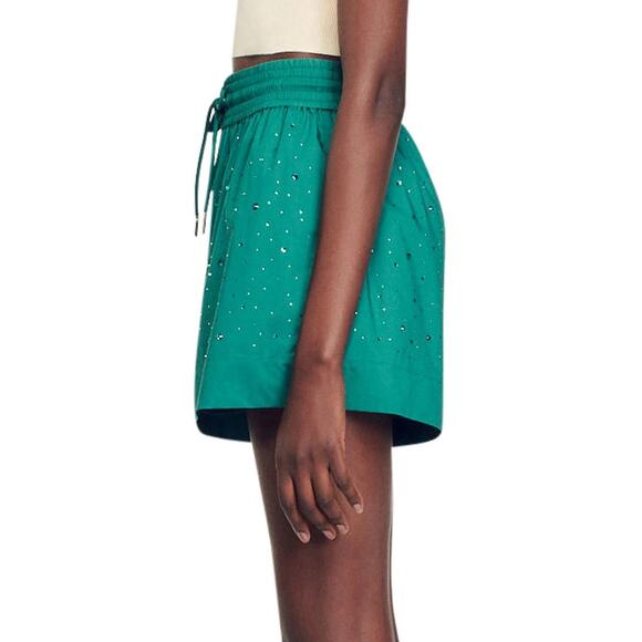 Sandro Paris Green Telaviv Shorts Size 42 | XL - Picture 12 of 12